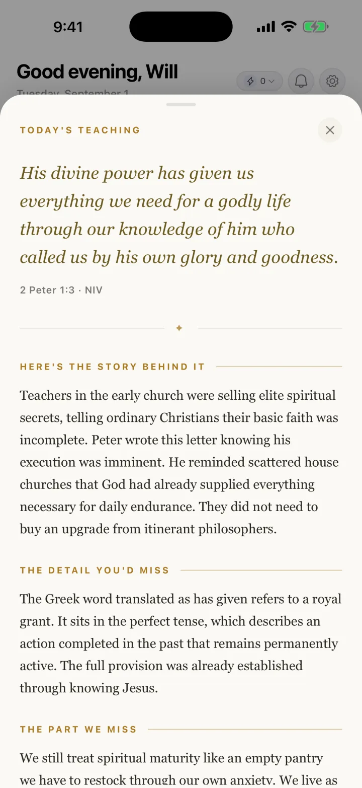 The Go Deeper teaching behind the verse of the day